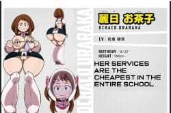 english_text huge_ass huge_breasts micro_bikini my_hero_academia ochako_uraraka text used_condom useless_clothing