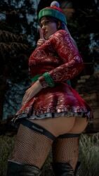 3d big_ass big_breasts brown brown_hair dbd dead_by_daylight female female_focus female_only jane_romero ketsu3d thick_ass thick_thighs