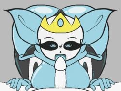 animated ectobody ectotongue female_sans femdom licking_penis smug thiccberry