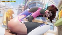 1boy1girl 1girls anal anal_insertion anal_sex ass ass_focus bewyx brown_eyes brown_hair d.va d.va_(overwatch_2) deep_penetration female hips hmv overwatch overwatch_2 school school_uniform schoolgirl suit tagme video wutboi