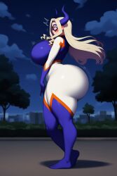 ai_generated big_ass big_breasts big_butt blush fat_ass full_body goldencum34 mount_lady my_hero_academia side_view thick_thighs wide_hips yuu_takeyama