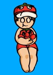 2boy blush blush flipline flipline_studios gay greg_(papa_louie) hard_on loaltoff male male_only manly_crossdresser nude nude_male panties papa_louie plushie shorts solo_male tomato underwear video_game video_games