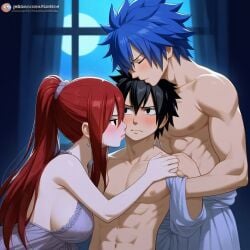 ai_generated couple erza_scarlet fairy_tail gray_fullbuster jellal_fernandes