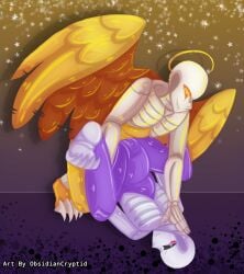 bone cross_sans digital_drawing_(artwork) digital_media_(artwork) ectobody feet female humanoid lineless male male/female nude obsidiancryptid purple_body purple_ectobody ribs sans_(dreamswap) sans_(x!tale) sanscest shaded simple_background skeleton swad_dream undertale_(series) wings yellow_body yellow_ectobody