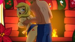 anal anal_sex animated applejack_(eg) applejack_(mlp) ass big_macintosh_(eg) big_macintosh_(mlp) blonde_hair breasts equestria_girls fantasyblade female from_behind human_only humanized incest male my_little_pony nipples penetration pussy sex smooth_skin standing straight unseen_male_face