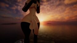 3d 3d_model balls big_balls big_breasts big_cock big_penis big_tits blurry_background breasts cock fat_balls fit fit_futa fit_futanari futa futa_focus futa_only futanari holding_breast hourglass_figure hourglass_figured_futa huge_cock huge_penis naked naked_futa naked_futanari ocean_background penis queenstarvr slim_waist sunset sunset_background thick_cock thick_penis thick_thighs thighhighs tits vrchat vrchat_avatar vrchat_media vrchat_model