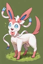 ai_generated animal_genitalia animal_penis feral full_body pokemon sylveon