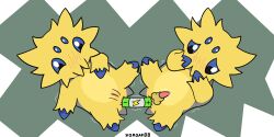 anal anal_penetration battery blush dildo double_dildo duo female feral fur gay gay_anal gay_masturbation generation_5_pokemon hi_res homosexual joltik male male/female male_penetrated nintendo penetration pokemon pokemon_(species) sex_toy yellow_body yellow_fur zoroak88