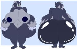 1girl 1girls dark_fur denizen1414 dumptruck_ass female female_only front_and_back genderswap genderswap_(mtf) girl huge_ass huge_breasts hyper_ass hyper_breasts nipples rule_63 shiny_ass solo sonic_(series) sonic_the_hedgehog sonic_the_werehog sonic_unleashed werehog