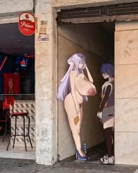 1futa 1girl 1girls 2d alleyway alleyway_milf_(meme) barentain belle_(zenless_zone_zero) big_breasts big_nipples big_thighs big_tits blush breasts colombia elf_ears erection futa_with_female futanari high_heels high_resolution highres huge_areola huge_areolae huge_breasts huge_nipples long_hair looking_at_partner milf milf_body nude nude_female penis_bulge pubic_hair velina_(zenless_zone_zero) velina_airgid zenless_zone_zero