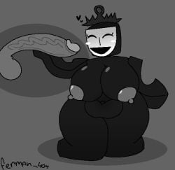 1girls 2d 2d_(artwork) 2d_artwork anon anonymous_male artist_name balls belly big_breasts big_penis blocky_body blush blushing blushing_female boobs breasts chubby chubby_female cock crown dark-skinned_female dark_skin dick disembodied_penis ferman forsaken_(roblox) heart hearts mask masked masked_female nipples noli noli_(forsaken) noli_(roblox) penis pussy roblox roblox_game robloxian stomach thick thick_thighs thighs tits vagina vein veins veiny_penis voluptuous voluptuous_female