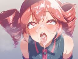 1girls after_fellatio after_oral ahe_gao ai_generated bare_shoulders blush blushing bodily_fluids close-up clothed clothing cum cum_drip cum_in_mouth cum_on_face cum_on_hair cumshot facial facing_viewer female female_focus female_only from_above front_view half-closed_eyes heart heart-shaped_pupils hi_res highres izacru0 kasane_teto light-skinned_female light_skin looking_pleasured looking_up medium_hair one_eye_half-closed open_mouth petite pleasure_face raised_eyebrows red_eyes red_hair rolling_eyes solo solo_female solo_focus steam steamy_breath tongue tongue_out twintails uncensored vocaloid