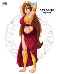 1girls 2023 alvarikokearte aphrodite aphrodite_(greek_mythology) big_breasts breasts brown_hair deity european_mythology female female_only goddess greek_mythology mythology png solo solo_female