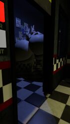 3d big_ass big_breasts bimbo five_nights_at_freddy's fnaf1_location hyper_ass hyper_breasts looking_at_viewer mangle_(disembowell) mangle_(fnaf) solo vrchat
