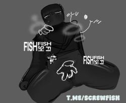 black_body black_clothing blush cuntboy fingering grace_(roblox) grey_background john_grace_(grace) mime_(grace) roblox roblox_game self_upload tagme telegram_username watermark