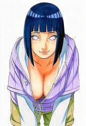 1girls 2d accurate_art_style accurate_body_type ai_generated areola_slip areolae bangs bent_over big_breasts black_hair blunt_bangs blush bob_cut boobs boruto:_naruto_next_generations breasts busty busty_female cel_shading cleavage closed_mouth clothed clothing collarbone downblouse drawstring facing_viewer female female_focus female_only from_below front_view full_color happy high_resolution highres hood hood_down hooded_jacket hoodie hyuuga_hinata large_breasts lavender_eyes layered_sleeves leaning_forward light-skinned_female light_skin line_art long_sleeves looking_at_viewer manga_style masashi_kishimoto_style mature_female milf naruto naruto_(series) nipple_slip nipples no_bra no_pupils official_style open_mouth pink_lips pupilless_eyes purple_eyes purple_hoodie shiny_hair shiny_skin short_hair shorts simple_background smile smooth_skin soft_shading solo solo_focus standing sweater teasing thin_eyebrows unzipped unzipped_hoodie uzumaki_hinata waifu wardrobe_malfunction white_background zipper