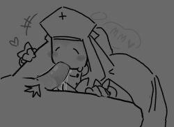 artist_request blowjob caretaker_(die_of_death) civilian_(die_of_death) die_of_death_(roblox) dominant_intersex fellatio grabbing_legs greyscale holding_legs lowres request roblox roblox_game robloxian tagme