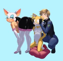 2girls age_difference alternate_version_available face_in_ass femdom furry interspecies kokobiel rouge_the_bat sonic_(series) sonic_the_hedgehog_(series) sonic_x tails_the_fox topaz_(sonic_the_hedgehog)