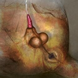 animal_genitalia animal_penis anus arthropod balls bodily_fluids cum darkmare ejaculation erection felid feline_genitalia feline_penis feral fly_(animal) genital_fluids genitals insect lion male mammal pantherine penis red_penis small_penis solo