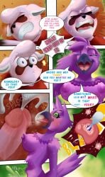 anthro avian bird blush bodily_fluids bodypaint cum cum_inside duo female genital_fluids genitals hi_res hypnosis indigo_park macaw male male/female mammal mascot_horror mind_control mollie_macaw neotropical_parrot pantyking parrot penetration penile penile_penetration penis penis_in_vagina procyonid purple_body raccoon rambley_raccoon romantic_confession shocked sperm_cell true_parrot vaginal vaginal_penetration