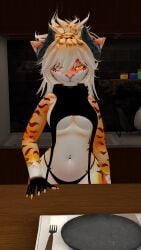 anthro demon_girl looking_at_viewer solo underwear vrchat
