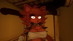 1girls 3d belyasnikov big_breasts blush boob_window breasts busty cleavage curvy curvy_figure female female_only fexa five_nights_at_freddy's fredina's_nightclub giant_breasts gigantic_breasts huge_breasts large_breasts massive_breasts shocked shocked_expression solo suprised suprised_look underboob voluptuous voluptuous_female