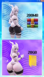 3d_(artwork) absurd_res anthro asriel_dreemurr asriel_dreemurr_(god_form) balls big_butt boss_monster_(undertale) bovid butt caprine clothed clothing decompressed_file_meme digital_media_(artwork) fur genitals goat hi_res horn looking_at_viewer male mammal melongoat3d nipples nude penis solo tail text undertale undertale_(series) white_body white_fur winrar