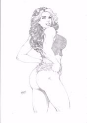 1girls 2017 ass big_ass deilson female female_only marvel rogue_(x-men) solo traditional_media_(artwork) x-men