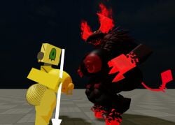2girls 3d big_breasts crossover die_of_death_(roblox) forsaken_(roblox) guest_666_(forsaken) harken_(die_of_death) monster_girl roblox roblox_game slutmoth tagme
