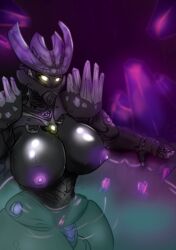 anthro areola armor bionicle bionicle_(gen_2) breasts clitoris female gk733 korgot lego machine mask nipples pussy robot