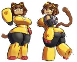 1girls anthro ass breasts brown_fur brown_hair cat crude-iba feline feline_humanoid female female_focus female_only furry gameoverse glitch_productions goggles goggles_on_forehead hips kit_(gameoverse) kit_bodega large_ass large_breasts sideboob thick_thighs thighs wide_hips yellow_eyes