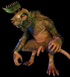 3d_(artwork) armor balls circumcised claws crouching digital_media_(artwork) dirty dirty_feet flaccid genitals hairy hi_res male mammal murid murine nude penis pubes rat rodent skaven solo thegnoll ugly_bastard warhammer_(franchise) warhammer_fantasy