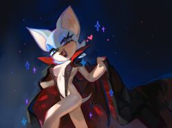 1girls areola_slip areolae bat_ears bat_wings black_lipstick cape_only collared_cape eyeshadow fangs functionally_nude heart night_sky nipple_bulge nipples_visible_through_clothing oerba_yun_fang pinklilim rouge_the_bat see-through see-through_clothing sling_bikini sonic_(series) sonic_the_hedgehog_(series) stars vampire vampire_costume white_hair