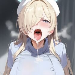 1girl ai_assisted ai_generated beautiful_girl big_ass big_breasts blue_archive curvy dog_ears female garter_belt garter_straps huge_ass huge_breasts kanna_(blue_archive) nurse nurse_cap nurse_uniform sexy sharp_teeth thighhighs tpril_tven