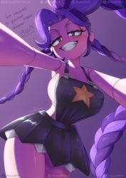 1girl 1girls alternate_ass_size alternate_body_type alternate_breast_size alternate_costume alternate_version_available animate_inanimate bare_arms bare_shoulders big_ass big_breasts big_butt big_thighs braid braided_hair braided_ponytail braids breasts breasts_out curvaceous curvaceous_body curvaceous_female curvaceous_figure curves curvy curvy_body curvy_female curvy_figure curvy_hips doll doll_girl doll_joints eyelashes female female_focus female_only grabbing hand_on_hip hourglass_figure hourglass_figured_female hug hugging humanoid humanoid_female inanimate_animate jhonyjoin large_ass large_breasts large_butt large_thighs lily_lovebraids long_hair long_purple_hair looking_at_viewer looking_down low-angle_view low_angle mob_entertainment mob_games narrow_waist no_bra no_shirt overall_dress overall_skirt overalls overalls_only partially_clothed ponytail ponytail_(hair) ponytail_female poppy_playtime poppy_playtime_(chapter_5) pov purple_hair smile smiling solo solo_female standing star star_(symbol) thick thick_ass thick_butt thick_hips thick_legs thick_thighs thighs wide_hips wide_thighs