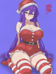 yuri (doki doki literature club) from christmas by drawlab33t