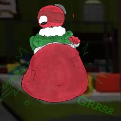 2girls big_belly bigboobs bobette_(dandy's_world) dandy's_world ginger_(dandy's_world) hyper hyper_belly slapping_belly vore vore_belly