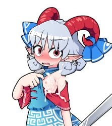 toutetsu yuuma from touhou by solidus (sword cube)