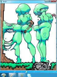 ai_generated massive_breasts nameglass penetration_with_slime slime slime_(terraria) slime_girl slime_penetrated slime_penetration terraria thick_ass thick_thighs