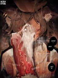 1boy 1futa 3:4 after_oral after_sex alterkyon animal_genitalia animal_humanoid animal_penis big_penis bodily_fluids brown_hair bubble canine_genitalia canine_penis cat_ears cat_humanoid catboy cum cum_bubble cum_covered cum_drip cum_from_mouth cum_in_mouth cum_inside cum_on_face cum_on_penis domestic_cat dripping drunk duo ear_piercing ear_ring english_dialogue erection excessive_cum excessive_genital_fluids eye_patch felid felid_humanoid feline feline_humanoid felis femboy futa_on_male futa_pov futanari genital_fluids genitals ghislaine_dedoldia gynomorph_(lore) hair hi_res hiccuping holding_head humanoid intersex intersex/male large_breasts male male/male male_focus male_humanoid mammal mammal_humanoid messy mushoku_tensei nipples open_mouth penis piercing pov pov_futa ring_piercing submissive submissive_humanoid submissive_male substance_intoxication sweat
