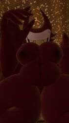 3d 3d_model below_view chubby chubby_belly chubby_female cryptiacurves demon demon_girl eyeless eyeless_character eyeless_face eyeless_female fat fat_belly fat_female female female_focus female_only imp no_eyes oc original original_character original_characters pussy pussy_lips pussy_peek red_body red_nipples sharp_teeth shortstack smiling smiling_at_viewer solo solo_female solo_focus teeth teeth_showing tibbles_(oc) vr vr_media vrc vrchat vrchat_avatar vrchat_media vrchat_model white_face