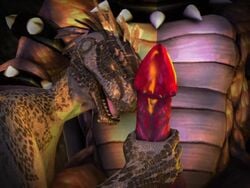 1boy 2girls 3d animated argonian bowser cavafly01 crossover female ffm_threesome giga_bowser interspecies male mario_(series) multiple_girls nintendo no_sound skyrim super_smash_bros. the_elder_scrolls threesome video