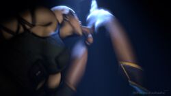 3d animated fellatio female futa_on_female futanari gif intersex mortal_kombat mortal_kombat_(2011) shizzyzzzzzz sonya_blade