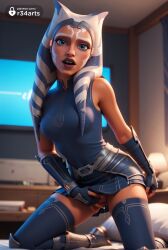ahsoka tano from clone wars by r34arts