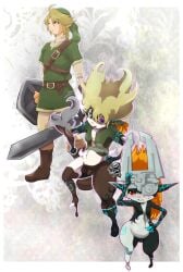 2010 basic_sequence blue_eyes clothed clothing digital_media_(artwork) female flaccid fused_shadow gender_transformation genital_growth genitals growth headgear headwear hi_res holding_melee_weapon holding_object holding_shield holding_sword holding_weapon humanoid imp imp_midna linear_sequence link looking_down male mammal melee_weapon midna mtf_transformation nintendo nken nude penis pussy_growth red_eyes rule_63 sequence shield short_stack short_stackification shrinking simple_background size_transformation solo species_transformation sword tf_into_fictional_character the_legend_of_zelda three_frame_image three_frame_sequence transformation transformation_sequence twili twilight_princess vulva weapon white_background wide_hips