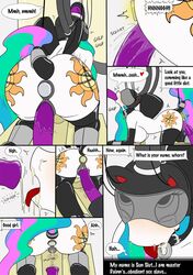 ahe_gao ass blindfold blush bondage breasts collar domination drooling english_text equine fall_of_equestria female femsub friendship_is_magic huge_ass huge_breasts leash maledom mind_control my_little_pony pet_play pony princess_celestia_(mlp) slave submission text thick_thighs wide_hips