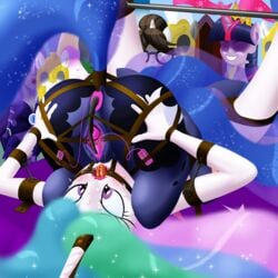 anal anal_insertion bondage bound female female_urethral_insertion femdom femsub forced friendship_is_magic incest multiple_subs my_little_pony princess_celestia_(mlp) princess_luna_(mlp) public_humiliation raven_(mlp) sisters smooth_skin squirrelpony triple_penetration twilight_sparkle_(mlp) urethral_insertion yuri