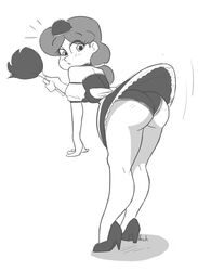 angie_diaz disney haich high_heels maid monochrome panties solo star_vs_the_forces_of_evil upskirt