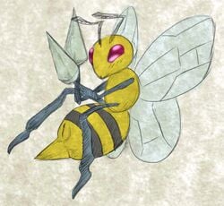 beedrill female feral nintendo pokemon pussy python13rp simple_background solo video_games yaroul