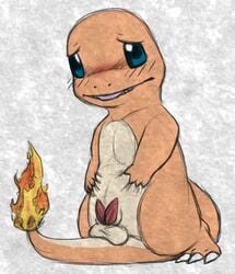 1boy animal_genitalia animal_penis balls charmander diphallia diphallism erection feral hemipenes male male_only multi_penis nintendo penis pokémon_(species) pokemon python13rp simple_background small_penis solo video_games yaroul